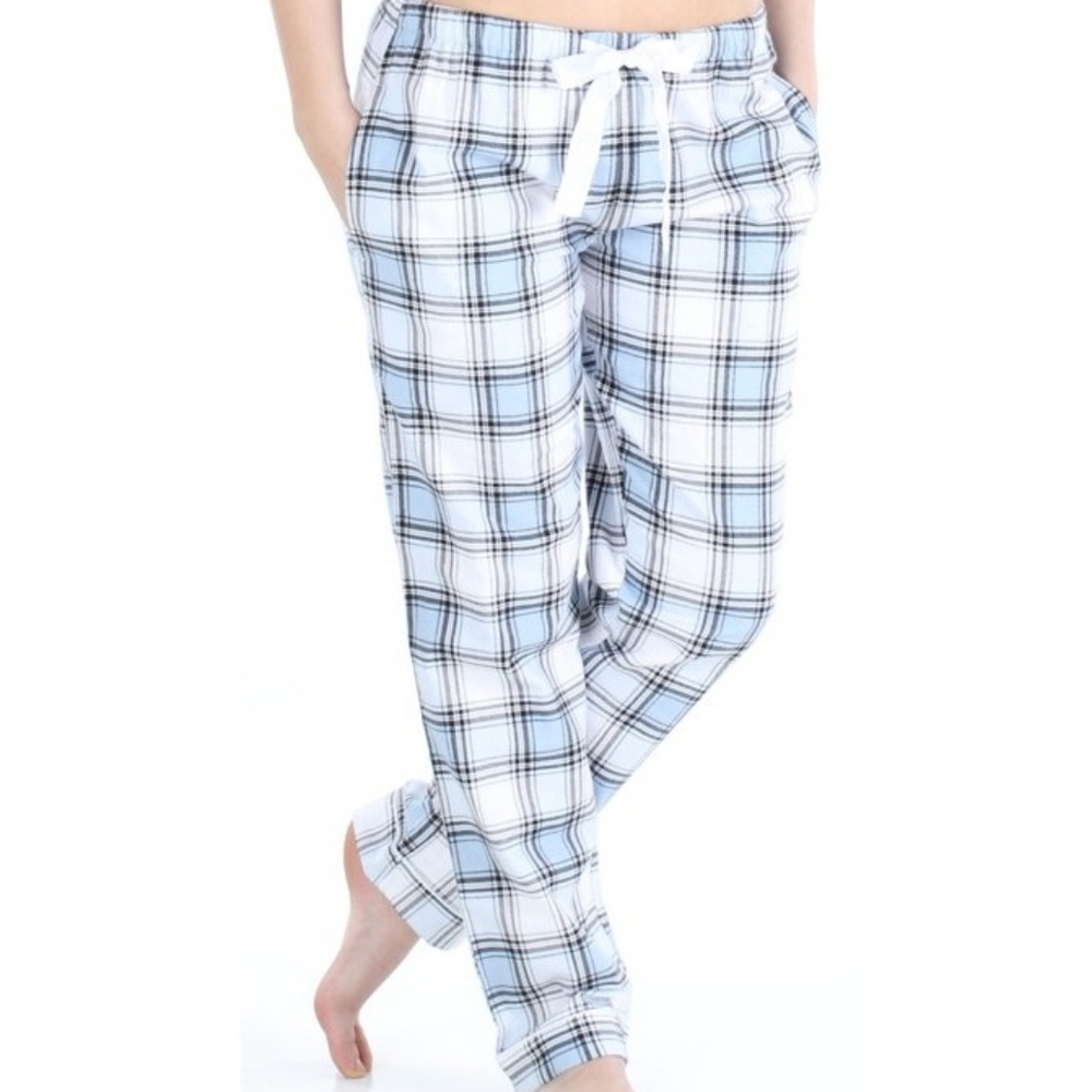 Plaid Lounge Pants with Drawstring